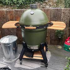 Trolley with Acacia Shelves for V2 Max KamaGear Kamado