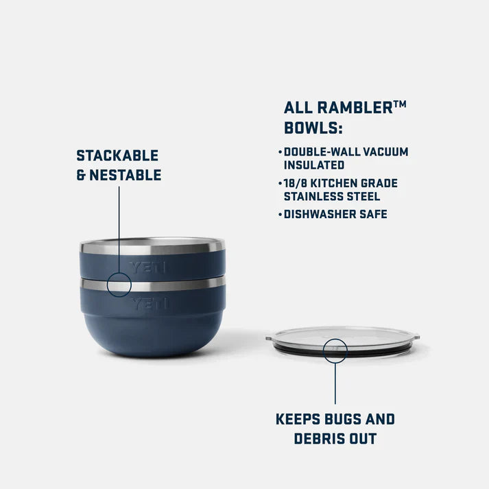 Navy Yeti Medium Insulated Bowl with Lid 1.9L